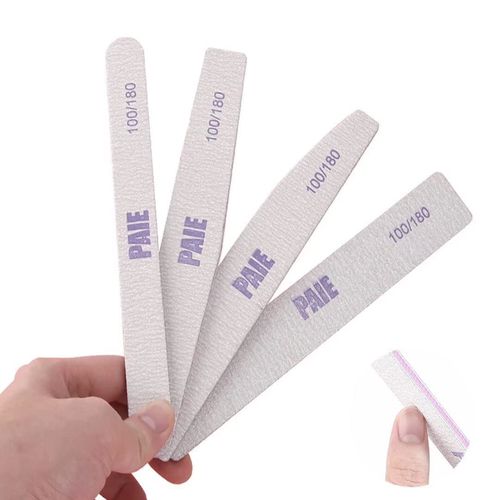 Coollooda Nail File, Nail Polish, Nail Care (Set of 10 Pieces, 5 Designs), Nail File Set for Gel Nails, Professional Nail Buffer, Nail File, Nail Care Set, White