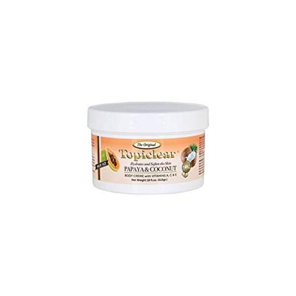 Topiclear Papaya & Coconut Body Cream 18 Oz