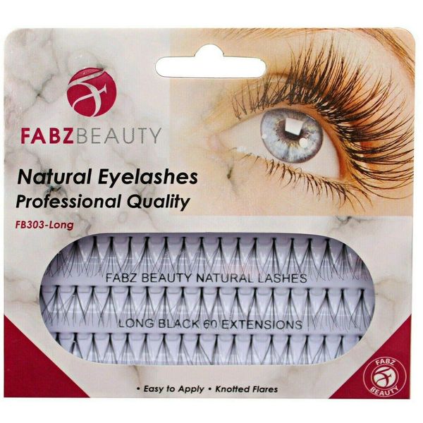 Individual False Eyelashes Flare Cluster Lash Extensions Knotted Lashes (Long 12 mm)