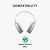 kwmobile Case Compatible with Apple Airpods Max Case - Polyester Protective Cover for Headphones - Black
