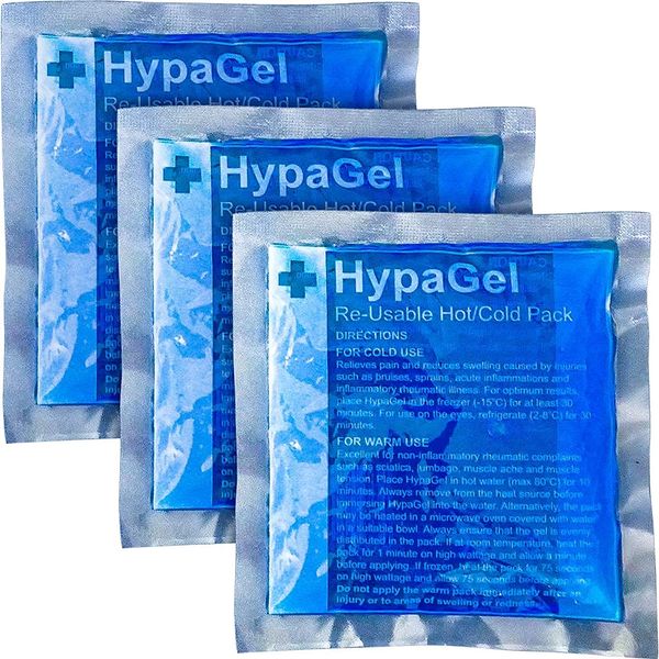 Safety First Aid Group HypaGel Hot/Cold Pack Compact, Pack of 3