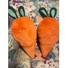 2 Target Bullseye Easter Carrot with Bunny Ears stems Plush Throw Pillows