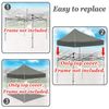 Strong Camel Pop up 10'X10' Canopy Replacement Top Ez Gazebo Replacement Canopy Top (Grey)