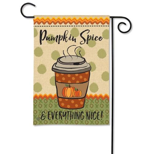 Studio M Pumpkin Spice 18 x 12 Inches, Double Sided Design, Weather & UV/Fade Resistant Polyester, Outdoor Flag Decoration for Garden, Yard, Porch