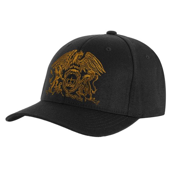 Rock Off Queen Unisex Baseball Cap. Gold Classic Crest