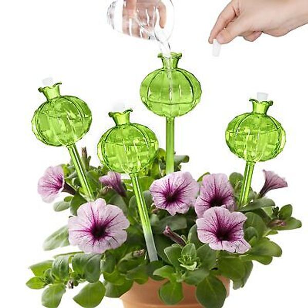 Plant Watering Globes 4 Pack Self Watering Planter Spikes Insert for Indoor &...