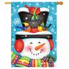 Jolly Snowman House Flag