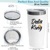 Data Scientist White Viking Tumbler 20oz - Data K - Scientific Data Mining Machine Learning Professional Analyzing Mathematics Intelligence