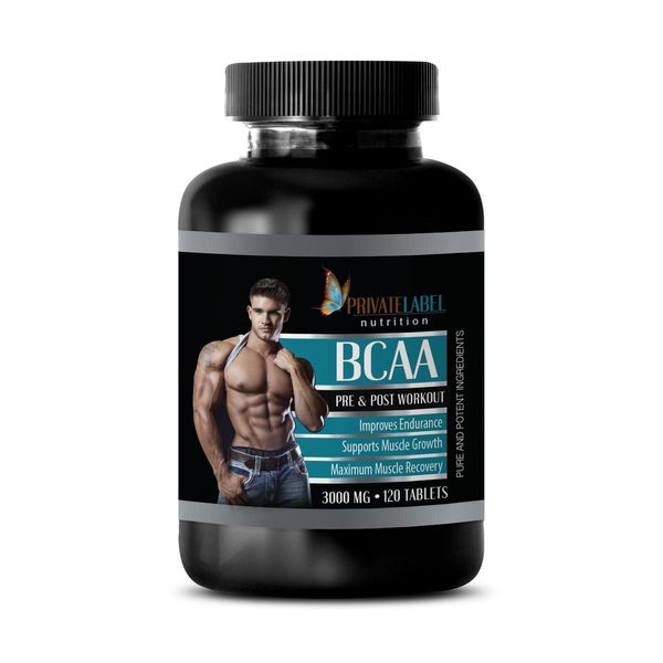 amino acid supplement - BCAA 3000mg - amino acid complex capsules - 1 Bottle