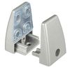 iMount SEM01 2pcs Slim Surface-mount Brackets for Desk Privacy Screens/Under-desk Modesty Panels - Silver