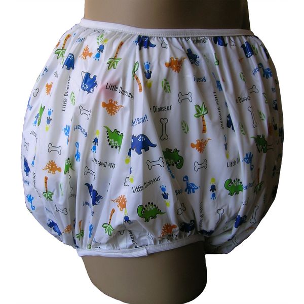 Baby Pants Classic Dinosaur Nursery Print Adult Pullon Plastic Pants - XLarge