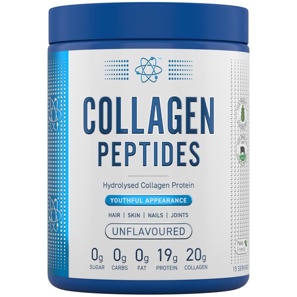 Applied Nutrition Collagen Peptides Powder - Hydrolysed Bovine Collagen Protein, Halal, Healthy Skin, Hair, Nails (Unflavoured) (300g - 15 Servings)