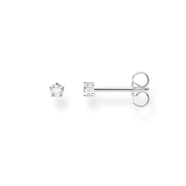 Thomas Sabo Women Single Stud Earring White Stone 925 Sterling Silver