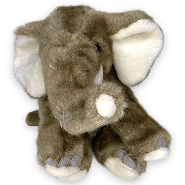 DAN DEE DANDEE 15" BROWN PLUSH ELEPHANT STUFFED ANIMAL TOY JUNGLE ZOO