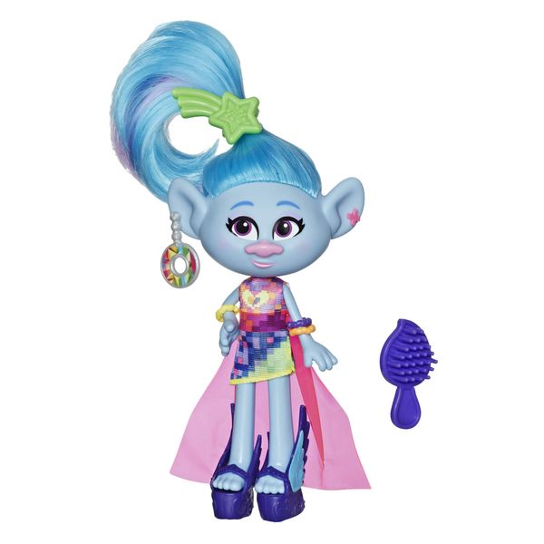 DreamWorks Trolls Glam Chenille Fashion Doll with Dress, Shoes, and More, Inspired by Trolls World Tour, Toy for Girl 4 Years and Up