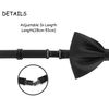 GUUNIEE Mens 100% Silk Pre-tied Bowtie Solid Bow Ties