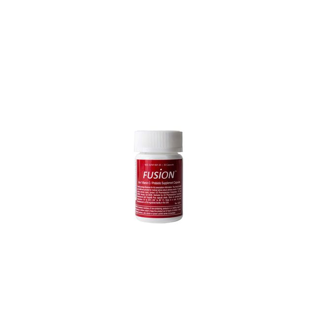 de Fusion- Iron Supplement- 65 mg Ferrous Fumarate - 65 mg Polysaccharide Iron Complex Boosted by Patented Probiotics and Vitamin C