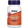 NOW Supplements, Vitamin D-3 5,000 IU, High Potency, Structural Support*, 120