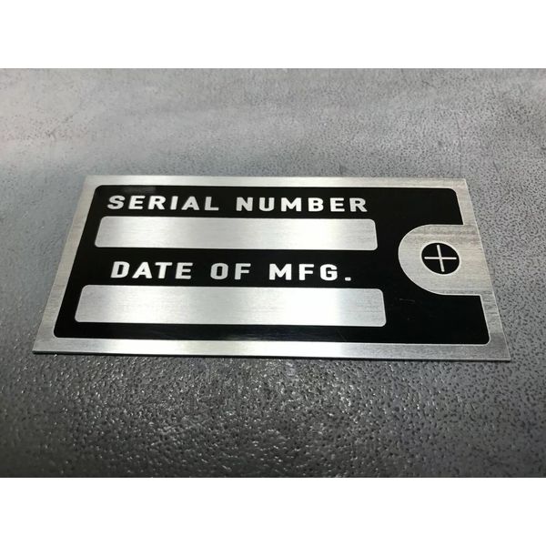 Custom ENGRAVED Machine Motor Engine Data Name Plate Tag