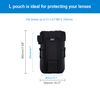 JJC Lens Bag Protective Case, black, L, Lens Pouch