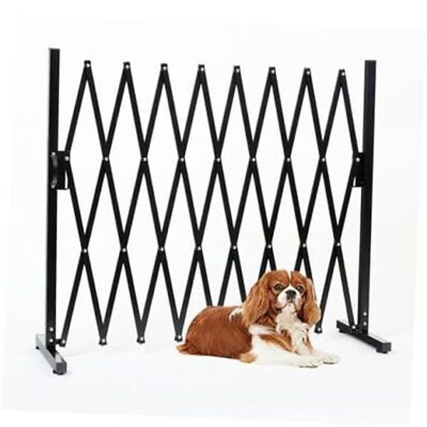 Metal Expandable Dog Gate, 9Feet, Versatile Accordion Safety Barrier Gate,