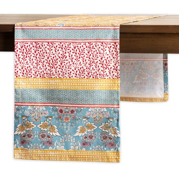 Maison d' Hermine Table Runner 100% Cotton 14.50 Inch x 108 Inch Decorative Tablerunner Easter Table Runners for Dining, Kitchen, Parties & Camping, Marquise (Single Layer) - Spring/Summer