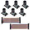 Diann 6pcs KY-040 Rotary Encoder Module 360 Degree Rotary Encoder Module with Knob Cap Breadboard Jumper Wires Ribbon Cables Kit