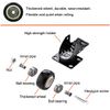 Moogiitools 2 inch Caster Wheels Set of 4（Pcs）, Lockable Bearing Plate Caster Wheels with Brakes, 360-degree Swivel Casters