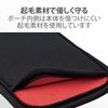 Elecom P-04SNCBK Smartphone Pouch, Single Storage, Small, Slip-in Type, Back Pocket, Black