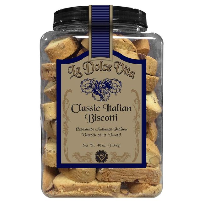 La Dolce Vita Fresh Classic Italian Biscotti 40 Oz of JAR (4 Pack)