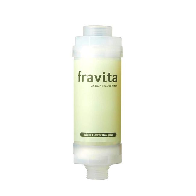 Fravita Premium Vitamin Shower Filter Easily Attaches to Any Shower Head! From South Korea!! Made with Premium Vitamin C Made in UK Chlorine Removal, 99.9% Filtration Aroma White Flower Bouquet