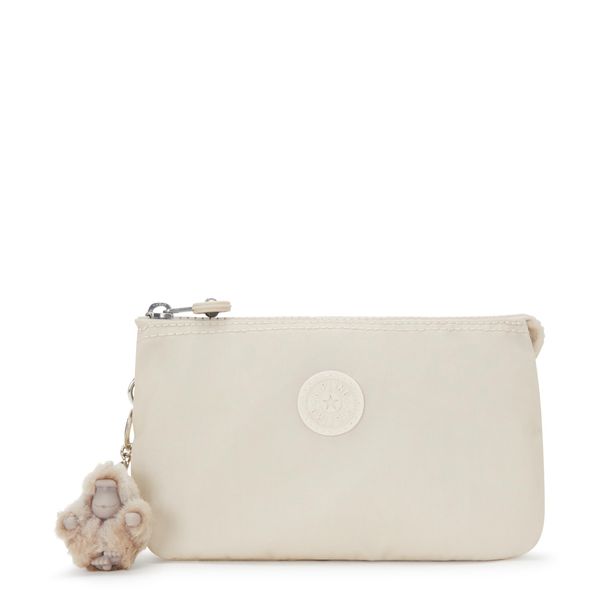 Kipling CREATIVITY L Large Purse, Pouches, Cases, Beige Pearl (White)
