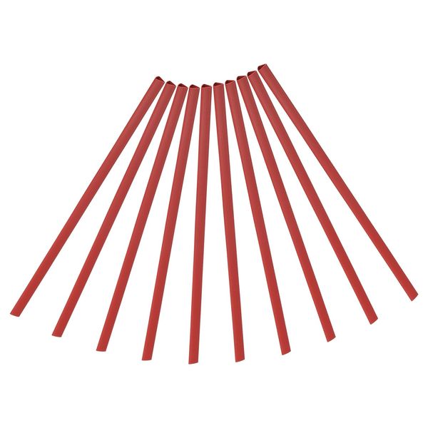 PATIKIL 10mm Binding Bars, 10 Pcs Plastic Binding Bars Slide Grip 70 Sheets Capacity A4 Binding Bars for Report Cover Office Study, Red
