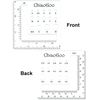 ChiaoGoo Needle Gauge-Double-Sided, for Knitting Project, Multicolour, 7.5cm x 7.5cm