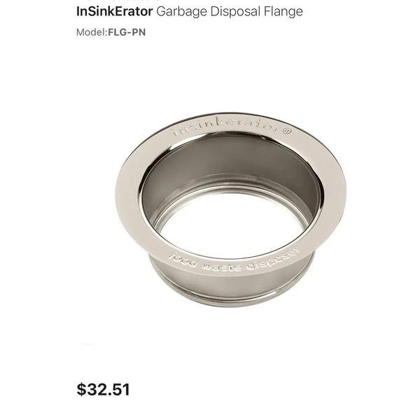 InSinkErator FLG-PN Garbage Disposal Flange Polished Nickel