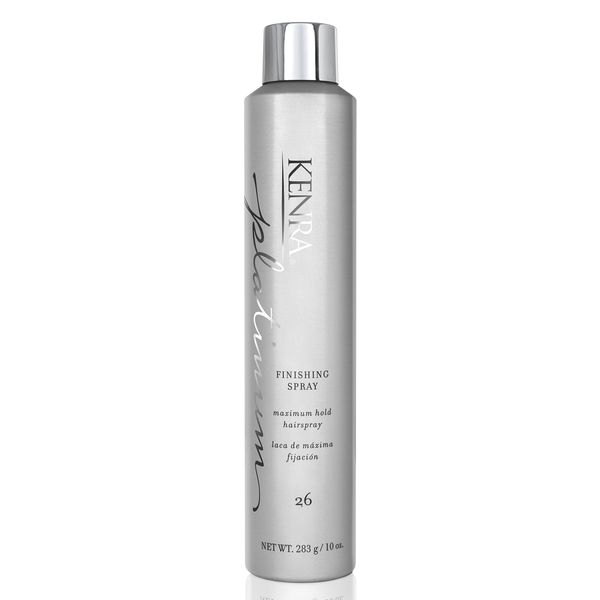Kenra Platinum Finishing Spray 26 80% | Maximum Hold Hairspray | Fast-drying, Non-Flaking, Non-Drying | Humidity-Resistant |All-Day Style Retention |High-Shine Finish |All Hair Types | 10 oz