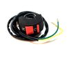 BLACK / RED 2 WIRE LIGHT SWITCH 12 VOLT DIRECT CURRENT ATV DIRT BIKE 7/8" 