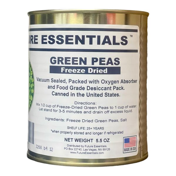 1 Can of Future Essentials Freeze Dried Green Peas