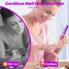 Nail Drill Electric Nail Files Manicure & Pedicure Tools & Accessories, 4 Modes Nail Drill Machine Ceramic Nail Bit for Beginners with Illuminated Light, Rechargeable Nail Kit Manicure Set