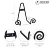 TRIPAR Decorative Scroll Rack, Large Black Display (4.5 Inch Depth) - Functions as Wall Rack or Tabletop Easel - Lightweight and Durable - Showcase Beautiful Plates, China, Artwork and More