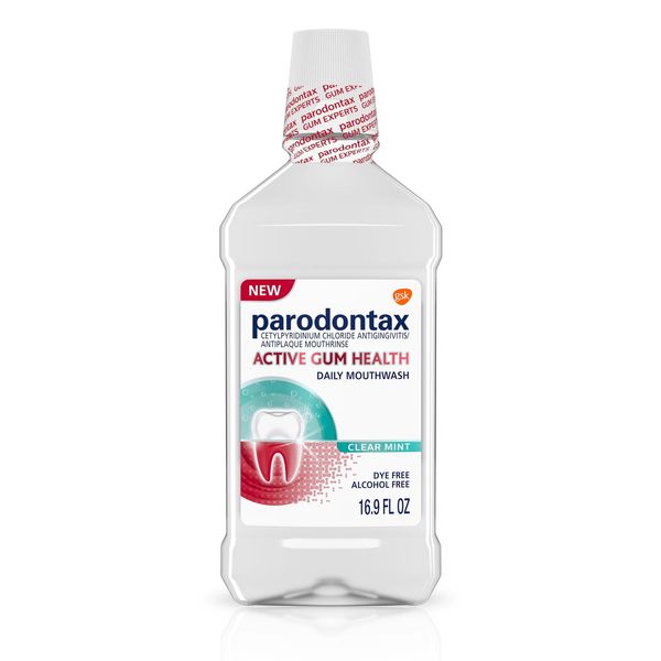Parodontax Active Gum Health Mouthwash, Clear Mint, 16.9 Fl Oz