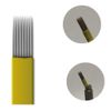 50 Pieces Yoomay Permanent Makeup Eyebrow Microblading Needle for Fog Embroidery Blades Needles for Manual Supplies (Double Line Flat 15)