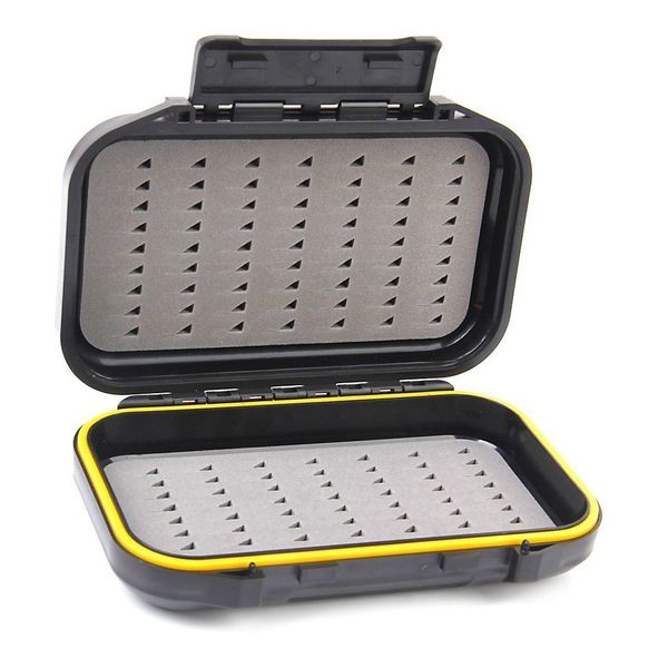 NewShot Waterproof Pocket Dual-Layer Fly Fishing Bait Storage Case Foam Insert Tackle Box