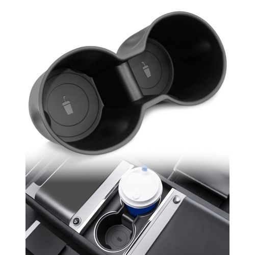 Cup Holder Insert Fit for Tesla Model Y 2025 2026 Refresh New, Center Console Cupholder Fit for 2025-2026 New Model Y Juniper(Launch Series) Accessories