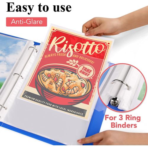 160 Pack Sheet Protectors 8.5 x 11 inch Clear Page Protectors for 3 Ring Binder, Plastic Sleeves for Papers, Document