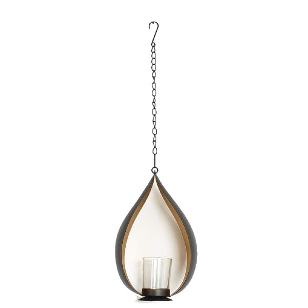Hanging Tea Light Holder Metal Black