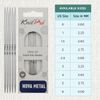 KnitPro 15 cm x 2.25 mm Nova Double Pointed Needles, Silver