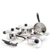 Old Dutch 1515 12 Pc Stainless Steel Kitchen Tools Cookware Sets, Black