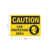 SmartSign "Caution - Ear Protection Area" Label | 7" x 10" Laminated Vinyl