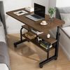Computer Desk, Side Table, Caster Mini Desk, 27.6 - 35.4 inches (70 - 90 cm), Elevating Side Table, Mini Table, Sofa Side, With Casters, Height Adjustment, Multi-functional, Simple, Bed Table For